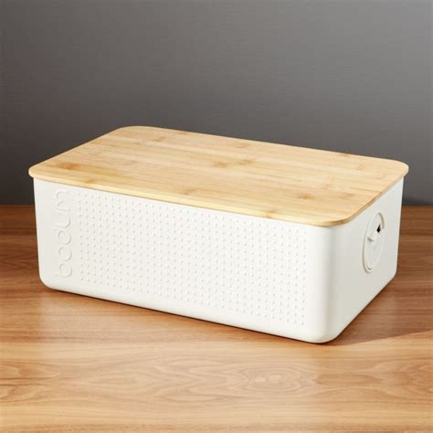 crate and barrel stainless steel bread box|Crate and Barrel replacement bowls.